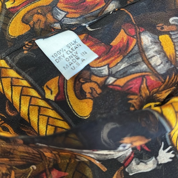 Nick & Nora 100% sheer silk cowboy theme scarf - Picture 4 of 5